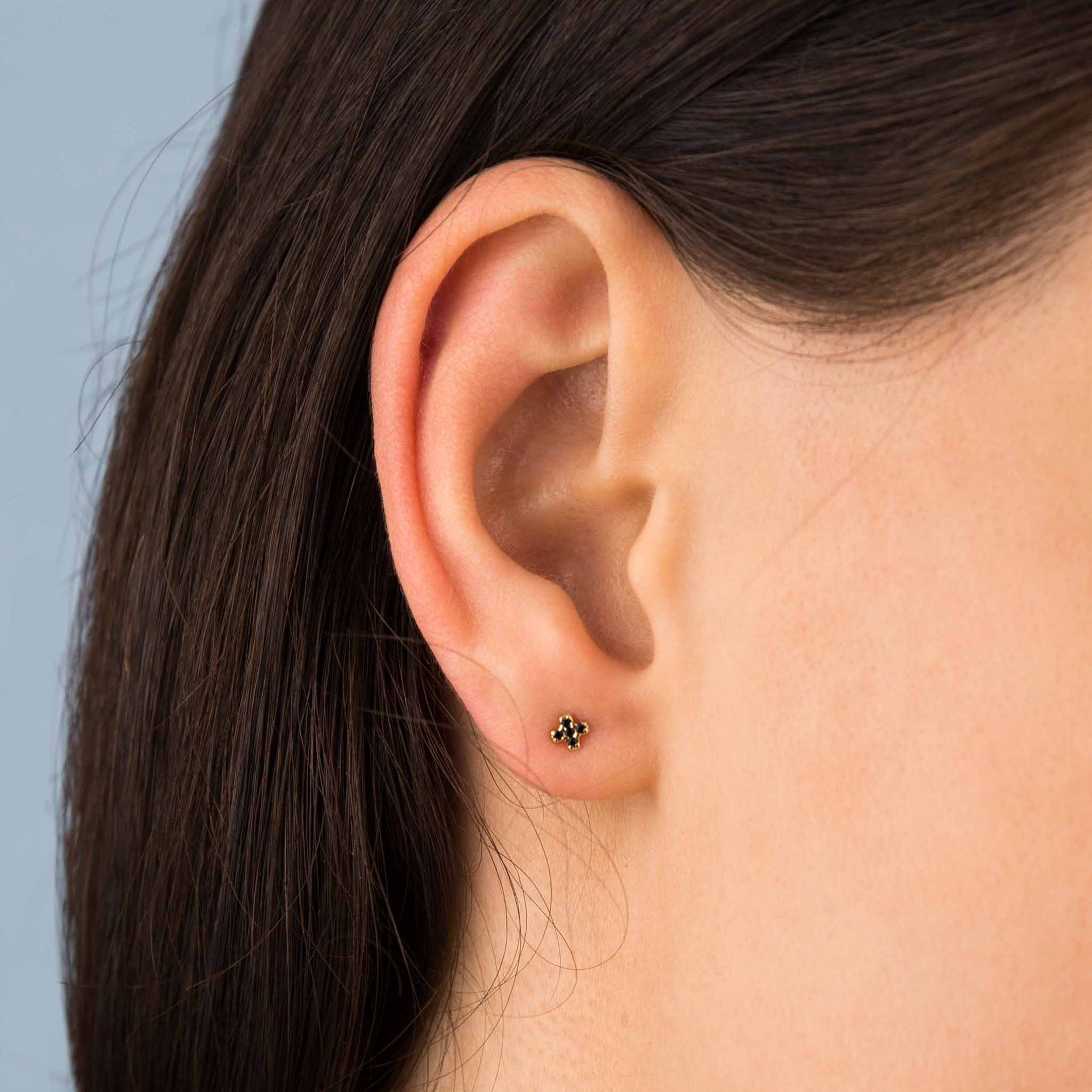 Black stud earrings