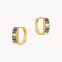 Multi colour huggie earrings