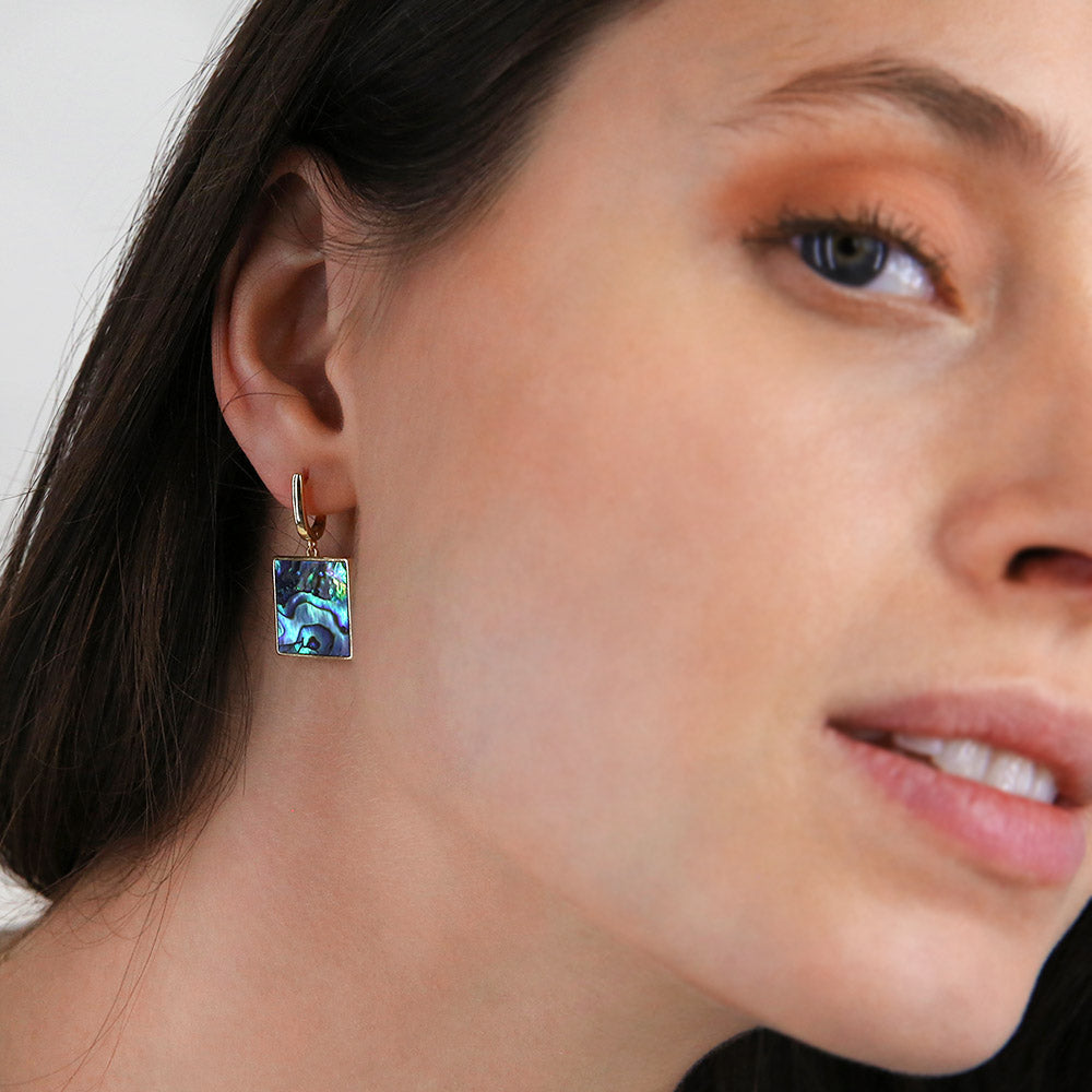 Square Abalone Shell earrings