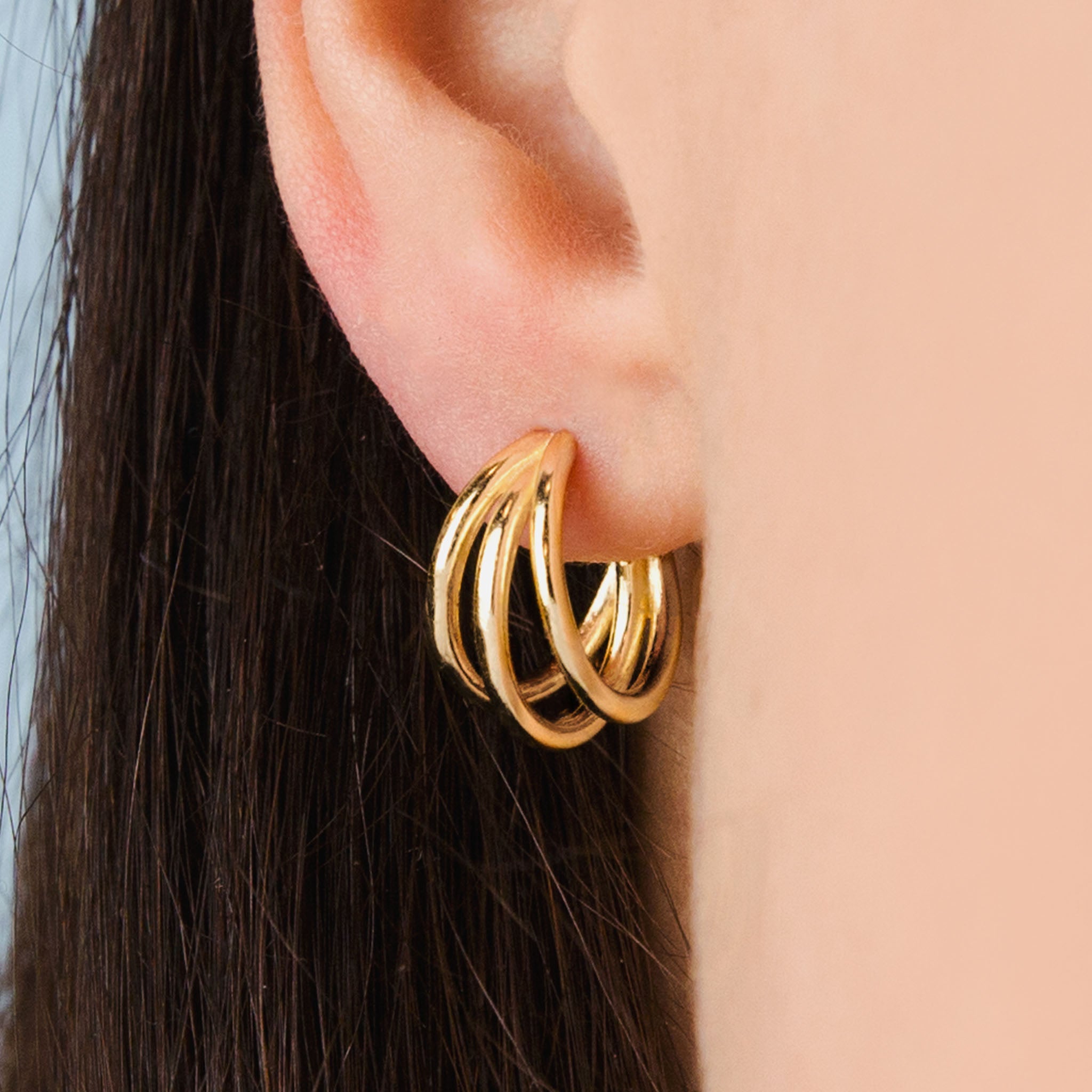 Triple Hoop Earrings