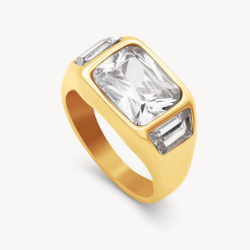 Triple Crystal Ring